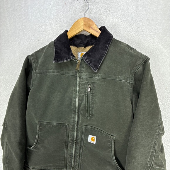 Carhartt Sandstone Ridge Coat Sherpa Lined Womens Medium WC061 MOS Moss Green - Picture 13 of 14